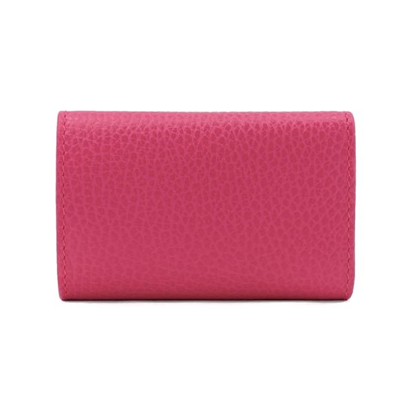 456118 cao0g 5752 02 Gucci Petite Marmont Leather Key Case Pink