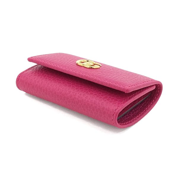 456118 cao0g 5752 03 Gucci Petite Marmont Leather Key Case Pink