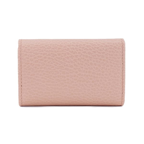 456118 cao0g 5909 02 Gucci Petite Marmont Leather Key Case Light Pink