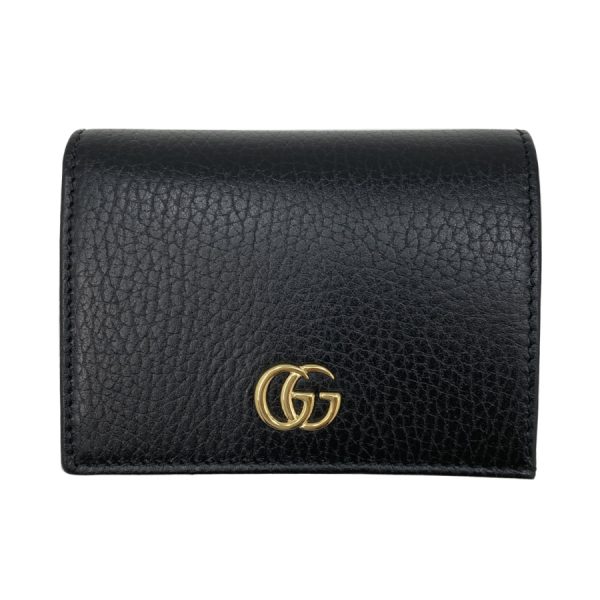 456126 ca0g 1000 01 Gucci Petite Marmont Leather Wallet Black