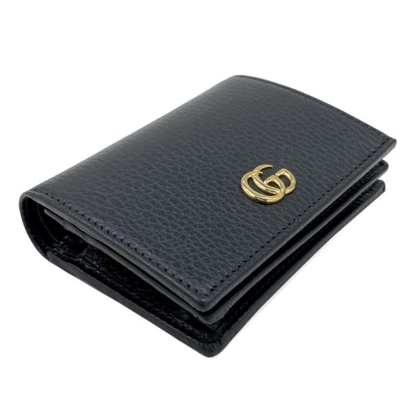 456126 ca0g 1000 03 Gucci Petite Marmont Leather Wallet Black