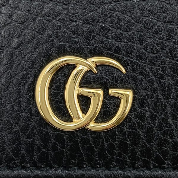 456126 ca0g 1000 04 Gucci Petite Marmont Leather Wallet Black