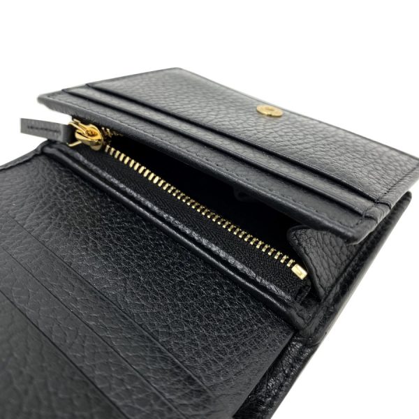 456126 ca0g 1000 07 Gucci Petite Marmont Leather Wallet Black