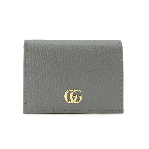 456126 cao0g 1711 01 Gucci Petite Marmont Leather Wallet Gray