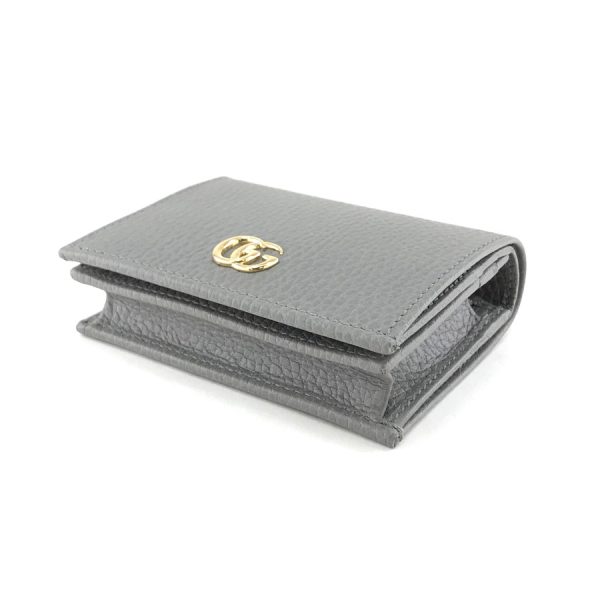 456126 cao0g 1711 03 Gucci Petite Marmont Leather Wallet Gray