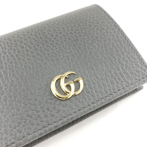 456126 cao0g 1711 06 Gucci Petite Marmont Leather Wallet Gray