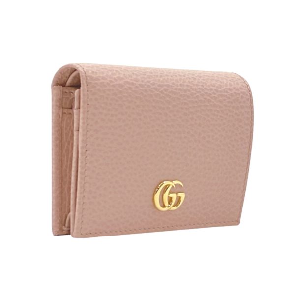 456126cao0g 01 Gucci Petite Marmont Leather Wallet Light Pink