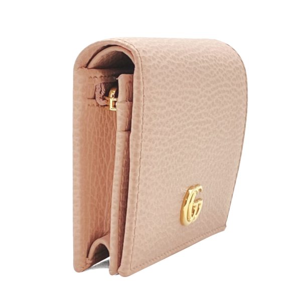 456126cao0g 05 Gucci Petite Marmont Leather Wallet Light Pink