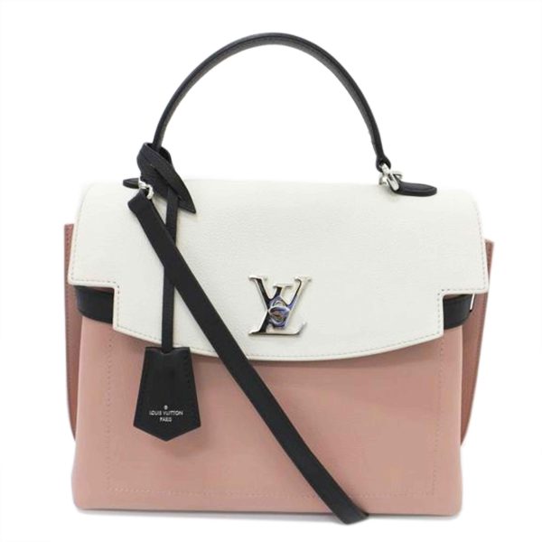 45879 1 Louis Vuitton Lock Me Ever MM Bag Pink Black White