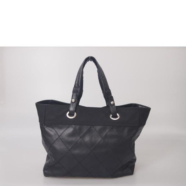 46180 2 Chanel Paris Biarritz Tote Black