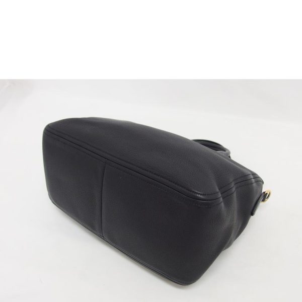 46354 3 Prada Soft Leather Shoulder Bag Black