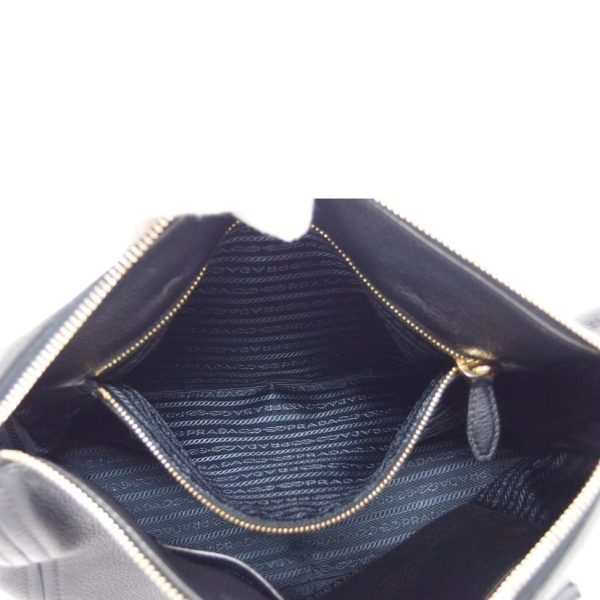 46354 6 Prada Soft Leather Shoulder Bag Black