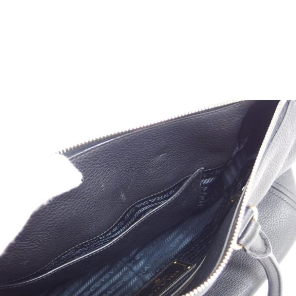 46354 7 Prada Soft Leather Shoulder Bag Black