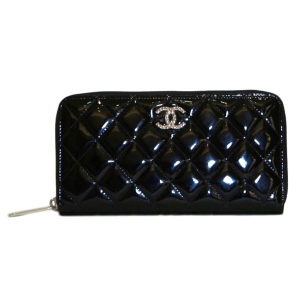 46585 1 Chanel Brilliant Matelasse Round Zipper Long Wallet