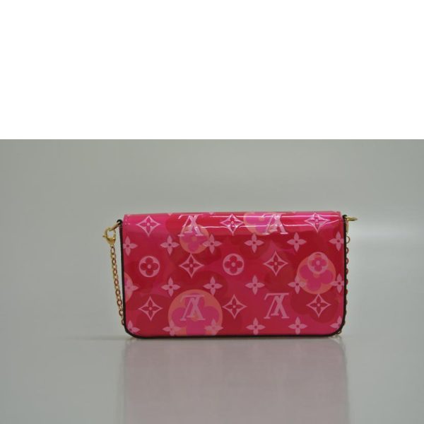 46625 2 Louis Vuitton Pochette Felicie Floral Pattern Bag Pink