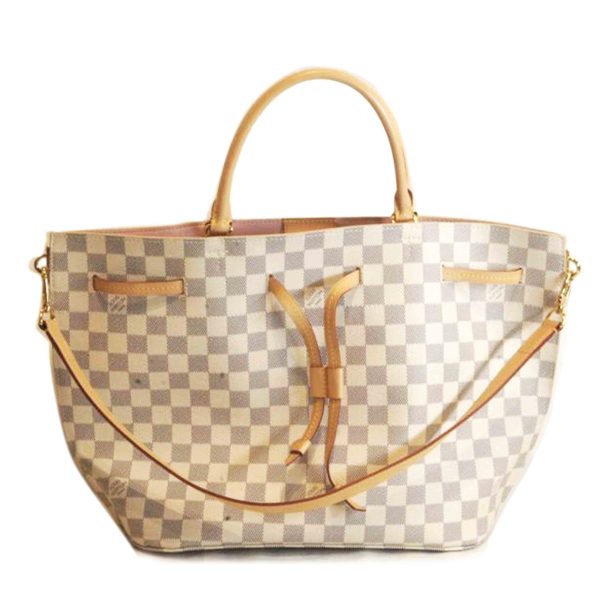 47078 1 Louis Vuitton Girolatta Damier Azur Handbag White