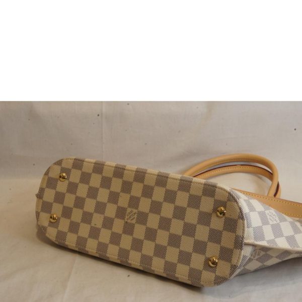 47078 3 Louis Vuitton Girolatta Damier Azur Handbag White