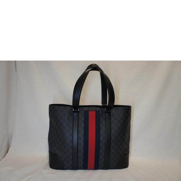 47092 2 Gucci GG Supreme Tote Black