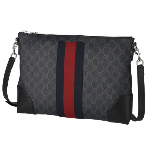 474139k5icn1095 1 Gucci GG Supreme Messenger Bag Black