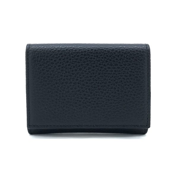 474746 cao0g 1000 02 Gucci Wallet Trifold GG Petite Marmont Leather Black