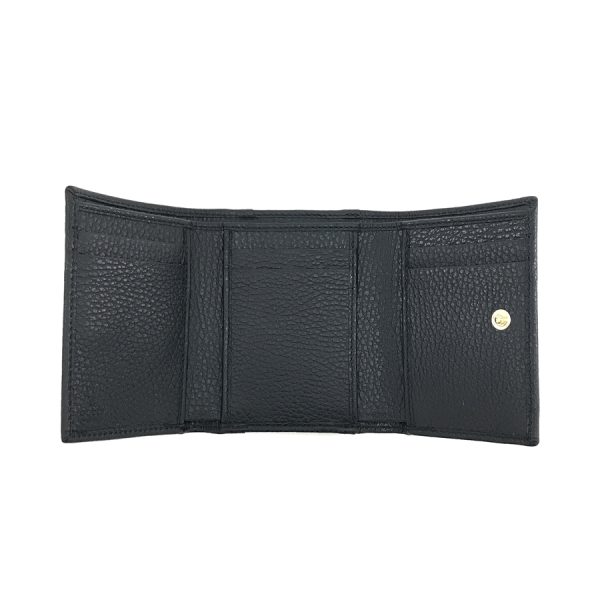 474746 cao0g 1000 04 Gucci Wallet Trifold GG Petite Marmont Leather Black