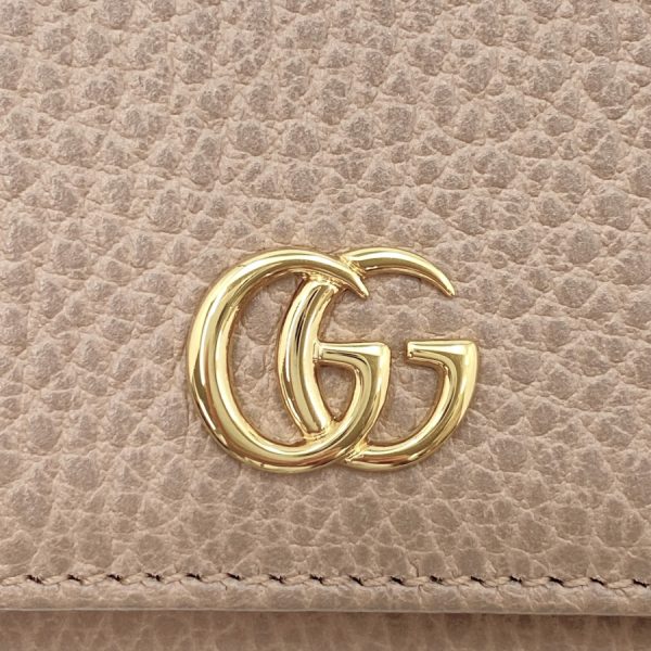 474746cao0g5729 03 Gucci Wallet Trifold Wallet GG Petit Marmont Leather Beige