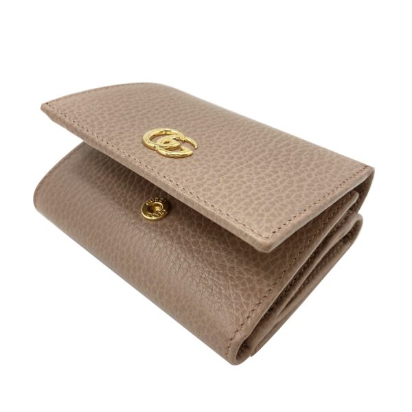 474746cao0g5729 05 Gucci Wallet Trifold Wallet GG Petit Marmont Leather Beige