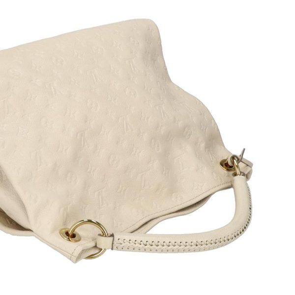 47688 4 Louis Vuitton Artsy MM Leather Shoulder Bag Beige