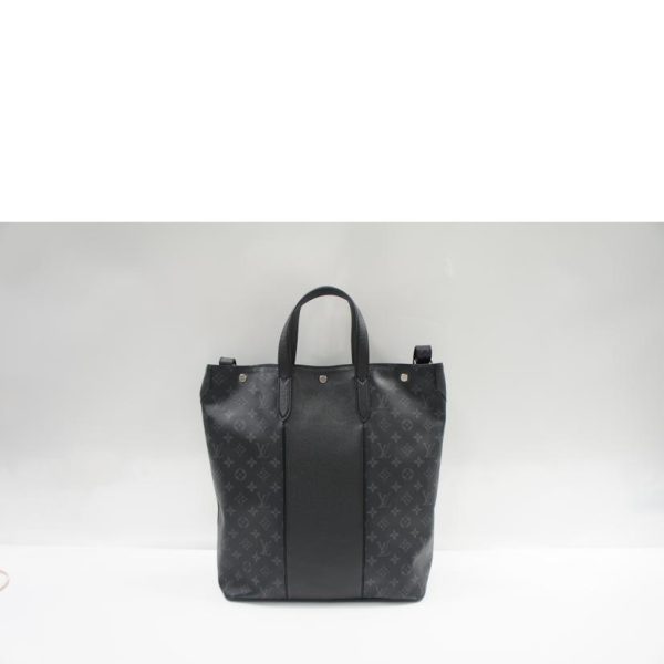 48069 2 Louis Vuitton City Tote Taigarama Leather Black