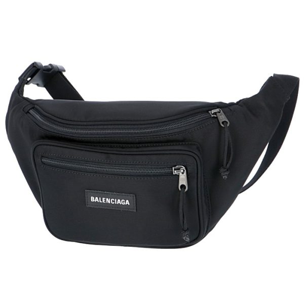 4823899ty451000 1 Balenciaga Explorer Nylon Belt Bag Black