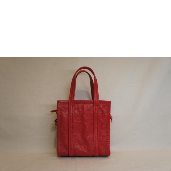 48327 2 Balenciaga Bazaar Shopper XXS Leather Tote Bag Red