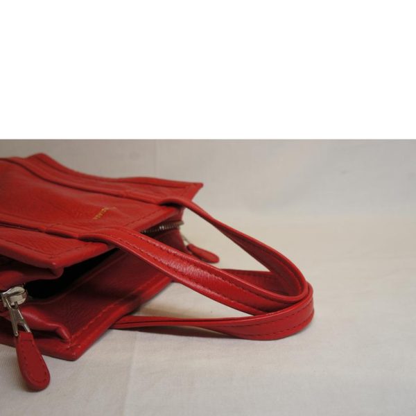 48327 4 Balenciaga Bazaar Shopper XXS Leather Tote Bag Red