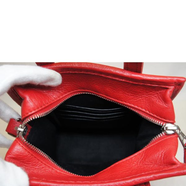 48327 5 Balenciaga Bazaar Shopper XXS Leather Tote Bag Red