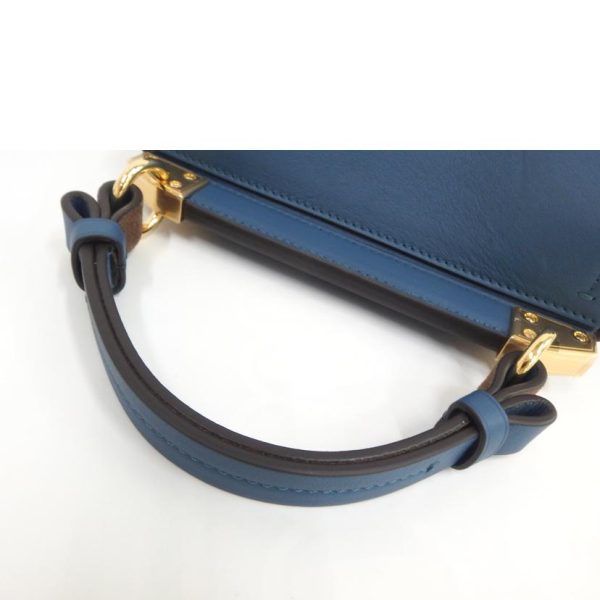 48497 3 Givenchy Leather 2WAY Hand Bag Blue