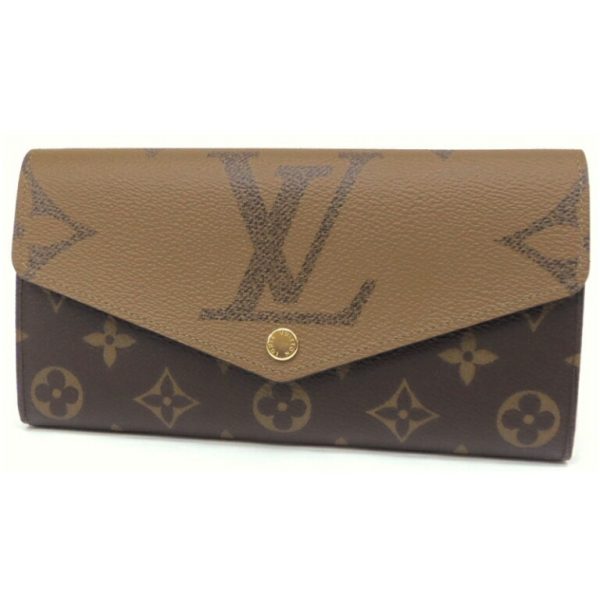 48574 1 Louis Vuitton Portefeuille Sala Monogram Long Wallet Brown