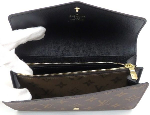 48574 5 Louis Vuitton Portefeuille Sala Monogram Long Wallet Brown