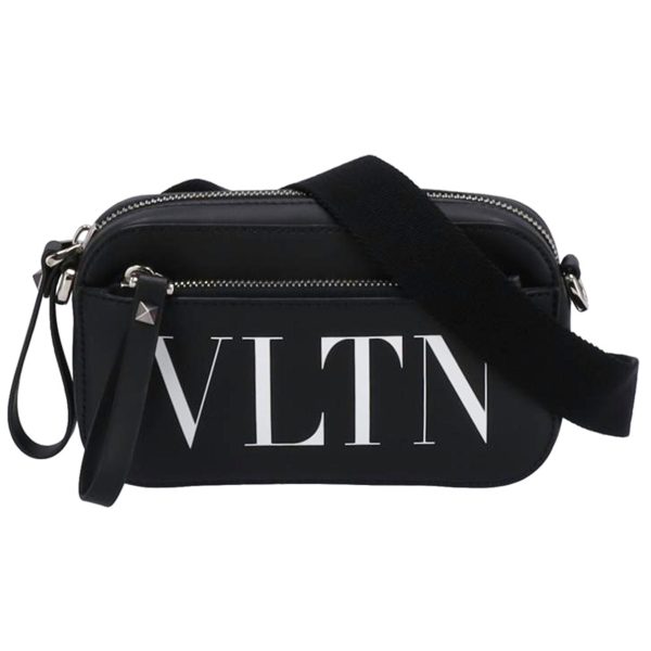 48890 1 Valentino Leather Pochette Body Bag Black