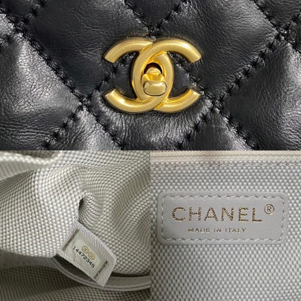 491a243048938 4 Chanel Wild Stitch Matelasse Lambskin Chain Tote Bag Black