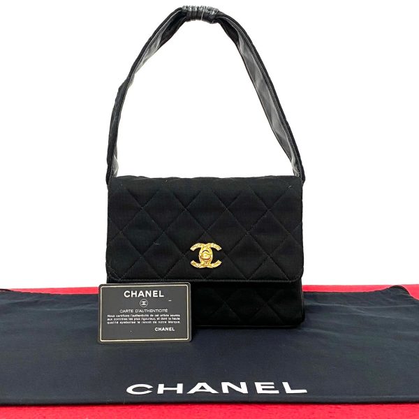 493a242487686 1 Chanel Matelasse Lambskin Gauze Turnlock Handbag Black