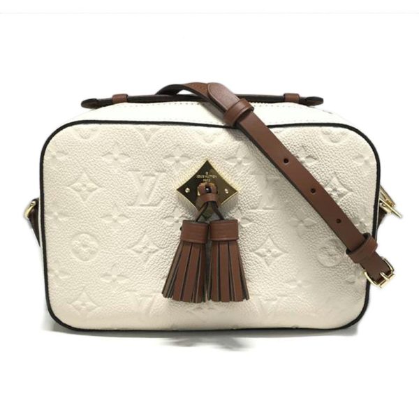 49402 1 Louis Vuitton Saintonge Empreinte Handbag White