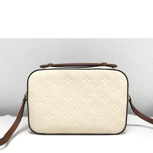 49402 2 Louis Vuitton Saintonge Empreinte Handbag White