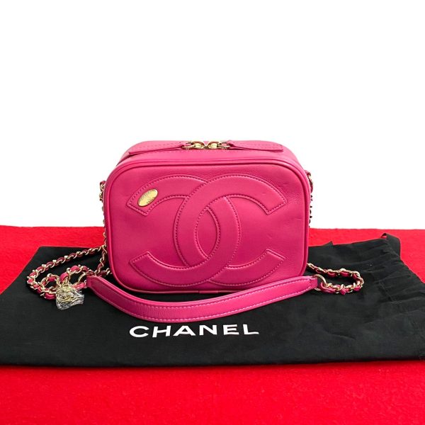 496a2039792 1 Chanel Cocomark Leather Chain Mini Shoulder Bag Pink