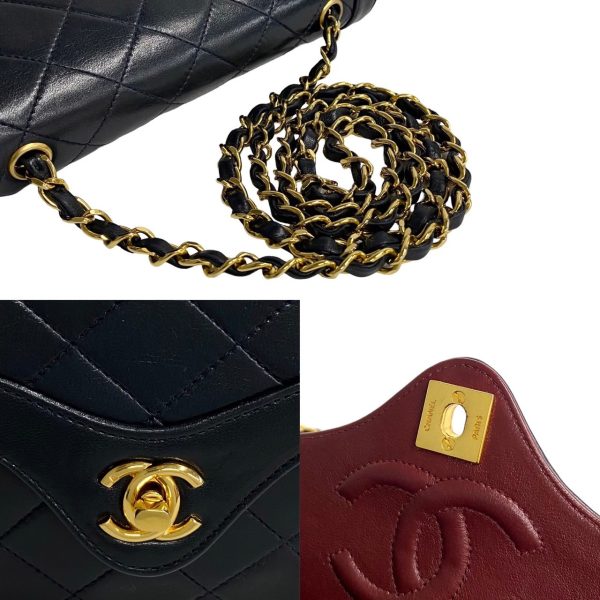 496a2135777 8 Chanel Matelasse Lambskin Chain Mini Shoulder Bag Navy