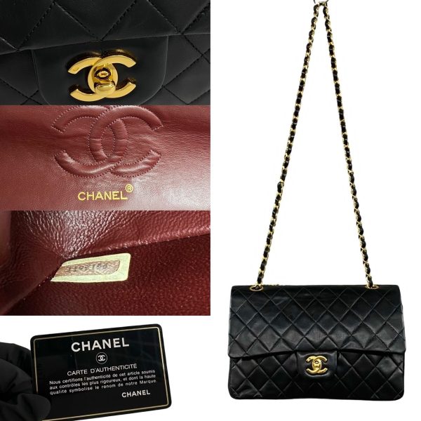 497a243443950 4 Chanel Matelasse Lambskin Chain Shoulder Bag Black