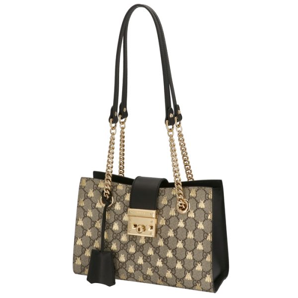 4981569f26g8319 1 Gucci Padlock GG Small Shoulder Bag Black Beige