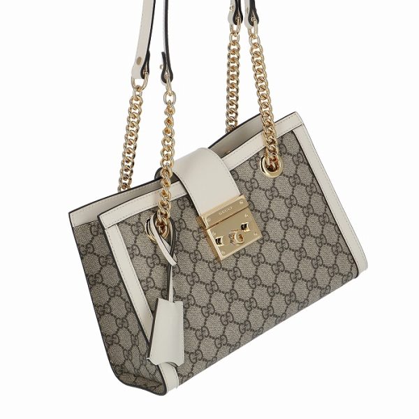 498156khnkg9761 Gucci Padlock GG Small Shoulder Bag Beige Ebony