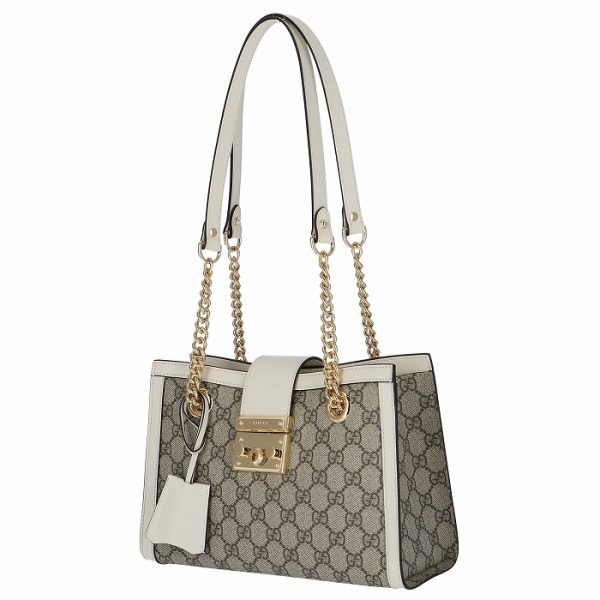 498156khnkg9761 1 Gucci Padlock GG Small Shoulder Bag Beige Ebony