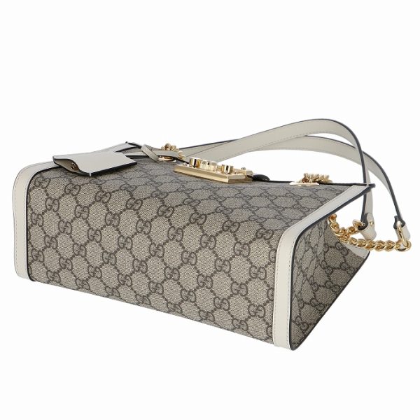 498156khnkg9761 3 Gucci Padlock GG Small Shoulder Bag Beige Ebony