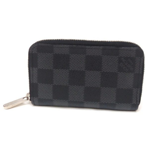 49906 1 Louis Vuitton Coin Case Zippy Damier Graphite Black