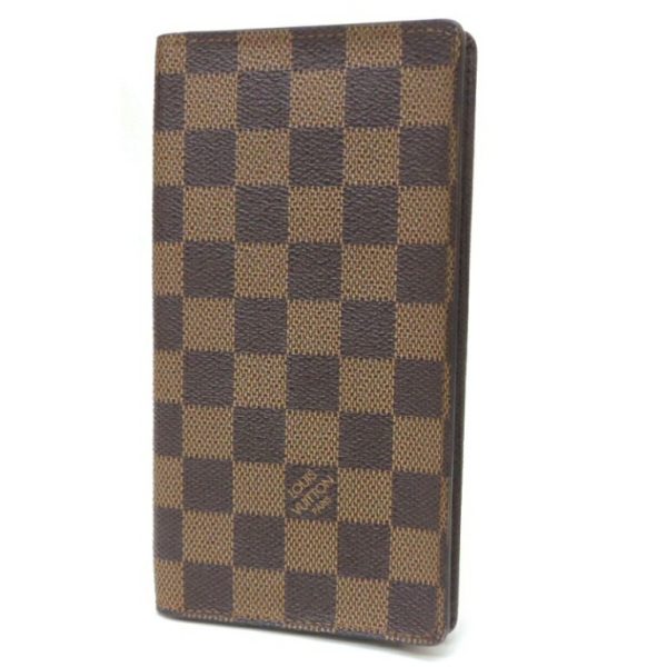 49974 1 Louis Vuitton Long Wallet Billfold Damier Brown